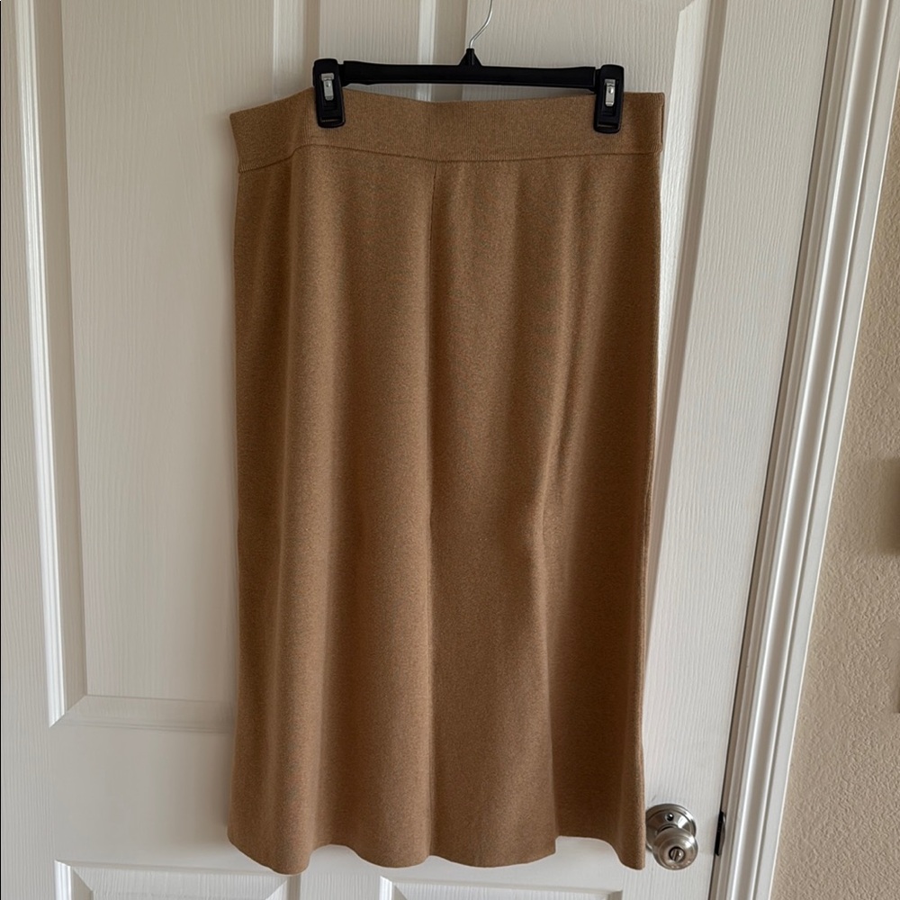 Banana Republic Camel Brown Midi Skirt